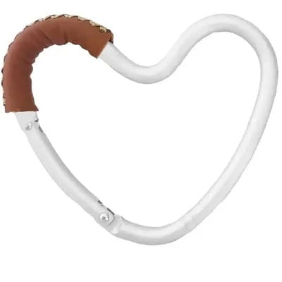 KidCo BuggyGear Heart Hook - Brown Leather/Silver Aluminum