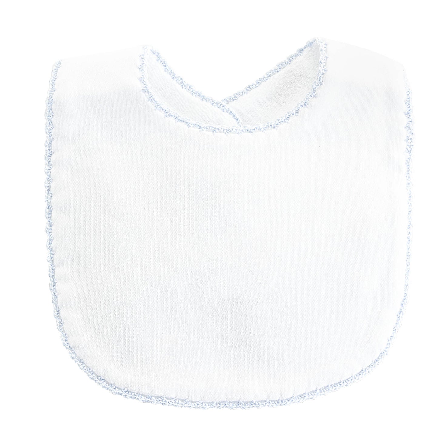 Baby Club Chic Pima Bib with Crochet Trim - no Embroidery