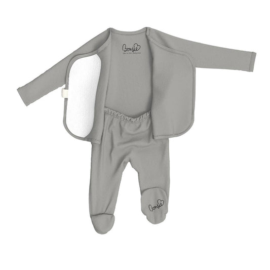 Bonsie Footie - Fog, Newborn