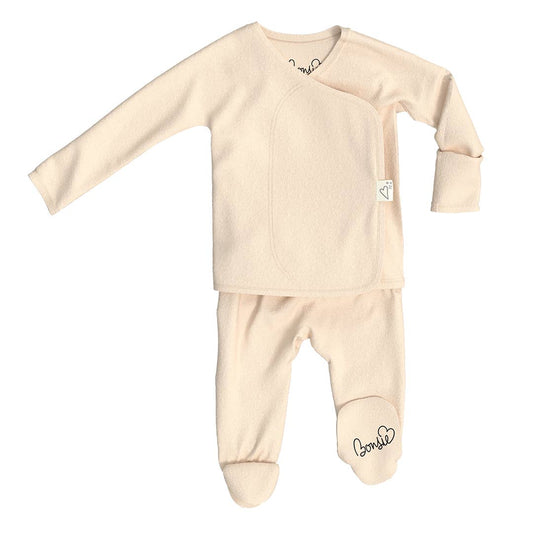Bonsie Footie - Oat, Newborn