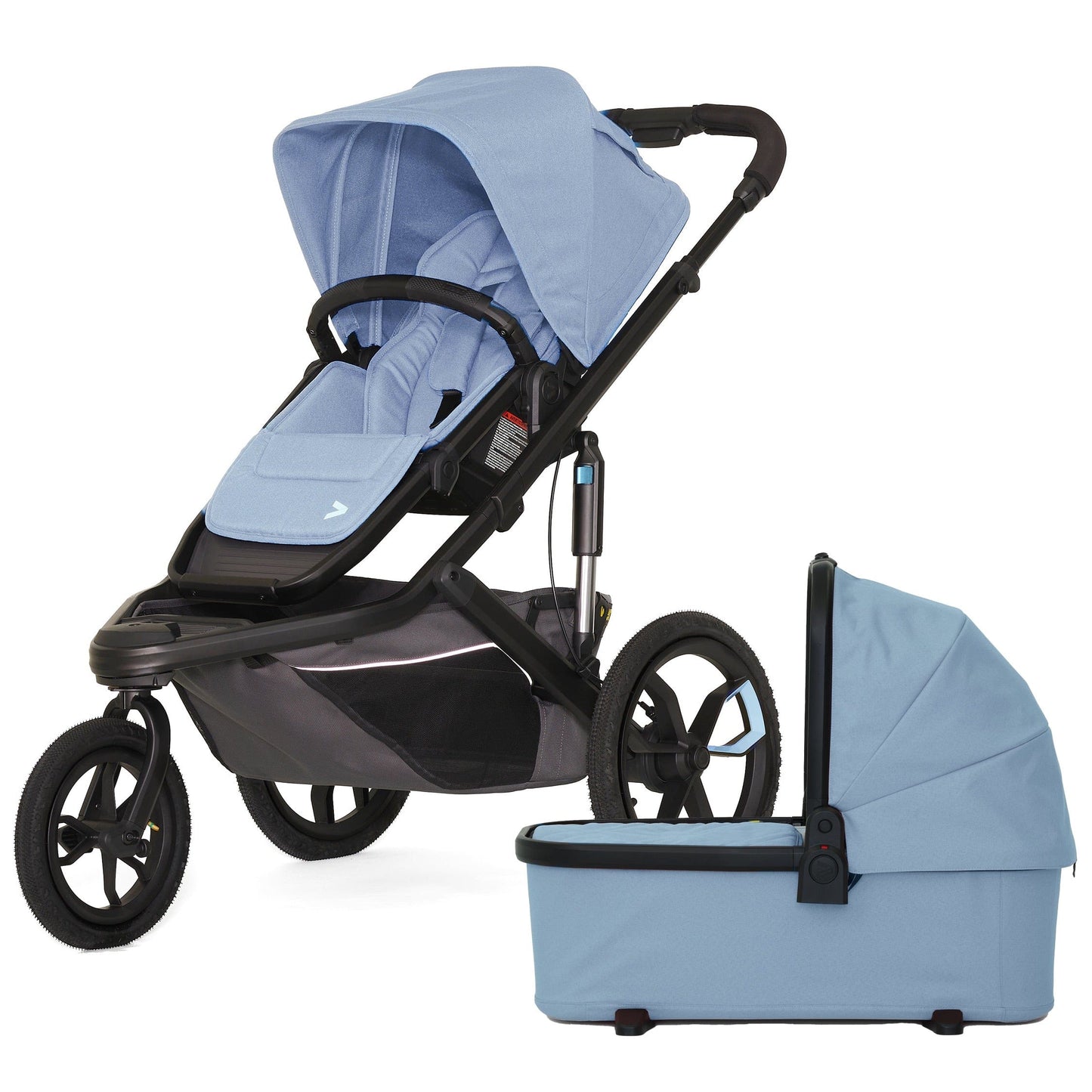 Veer Switch&Jog Luxe Stroller with Neoprene Kit + Bassinet Bundle - Blue Beryl - BOX-SNJ-NEO-BBRL-SBAS-BBRL