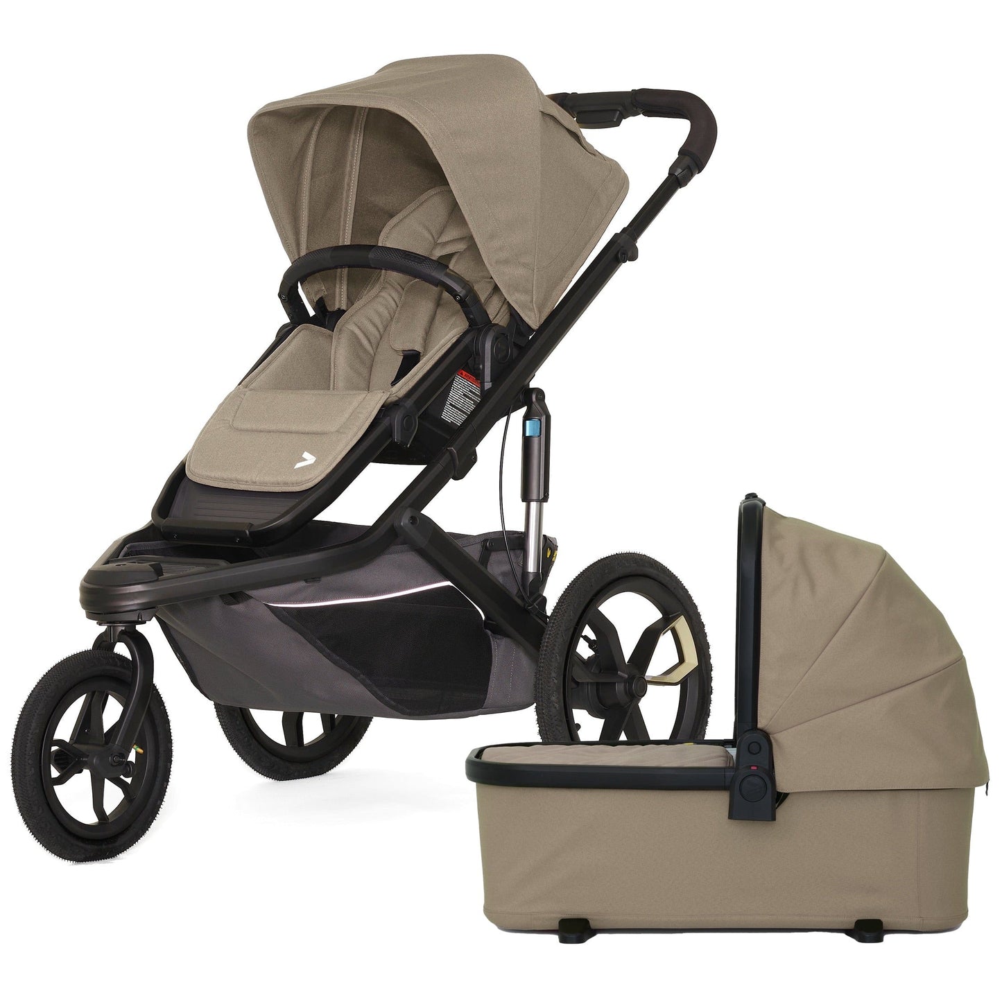 Veer Switch&Jog Luxe Stroller with Neoprene Kit + Bassinet Bundle - Brown Mica - BOX-SNJ-NEO-BMIC-SBAS-BMIC