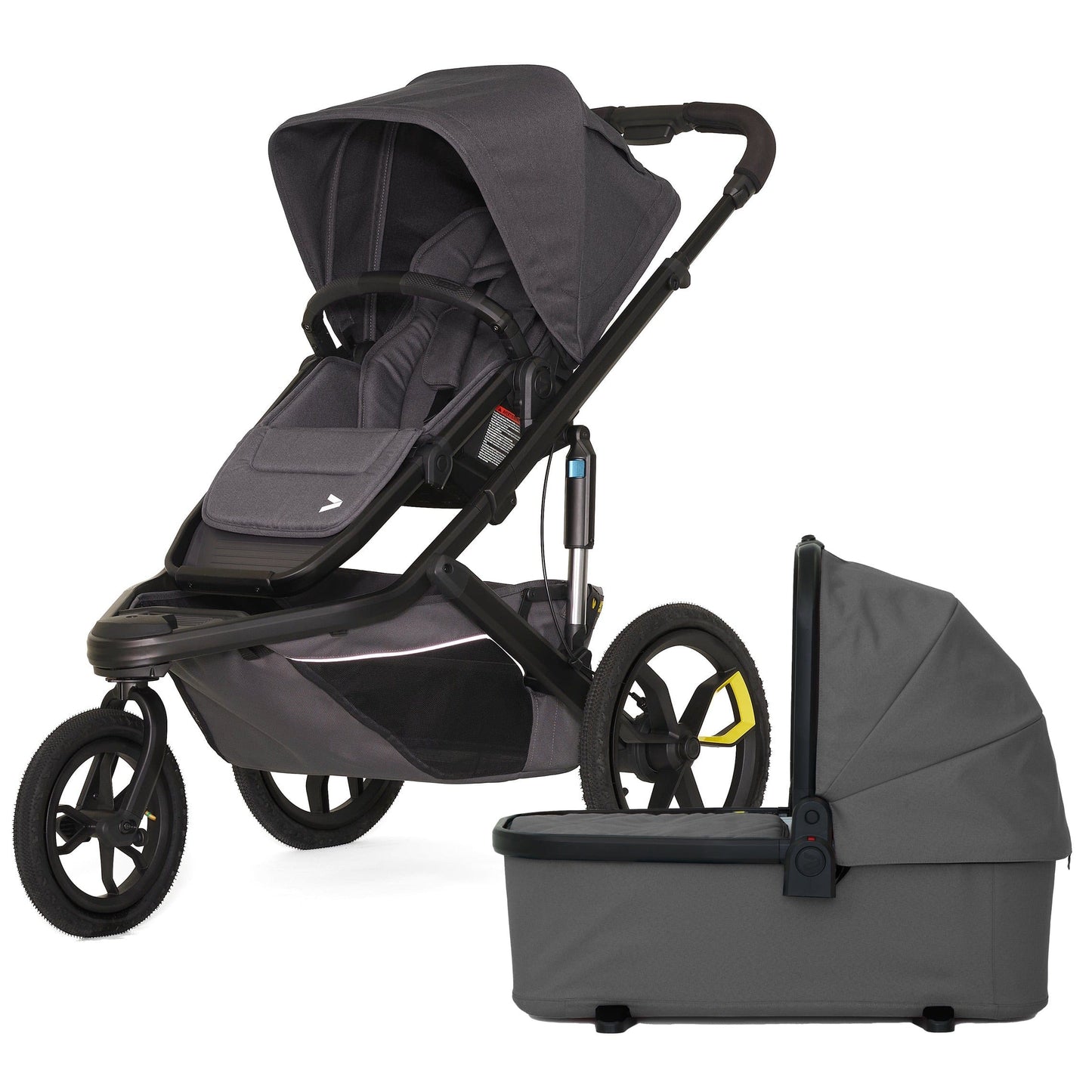 Veer Switch&Jog Luxe Stroller with Neoprene Kit + Bassinet Bundle - Gray Granite - BOX-SNJ-NEO-GGRA-SBAS