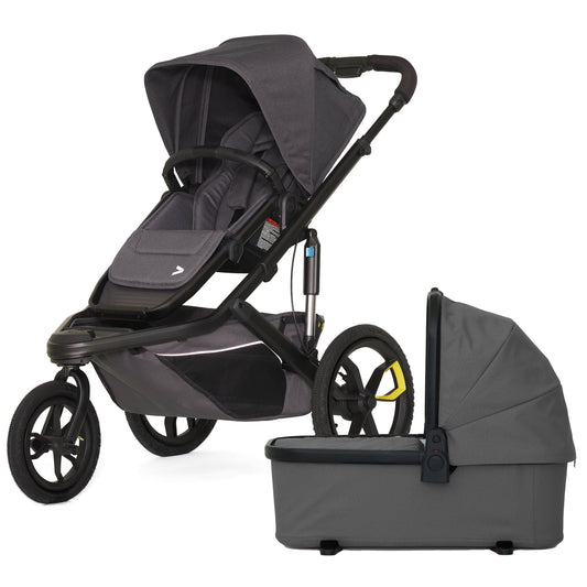 Veer Switch&Jog Luxe Stroller with Neoprene Kit + Bassinet Bundle - Gray Granite - BOX-SNJ-NEO-GGRA-SBAS