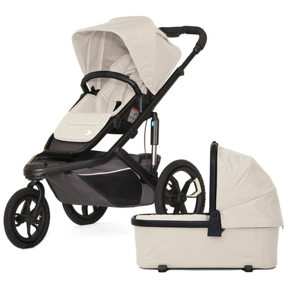Veer Switch&Jog Luxe Stroller with Neoprene Kit + Bassinet Bundle - Natural - BOX-SNJ-NEO-NAT-SBAS-NAT