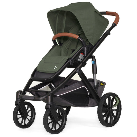 Veer Switch&Roll Luxe Single-to-Double Stroller Bundle with Leather Kit - Green Jasper - BUN-SNR-LEA-GJAS