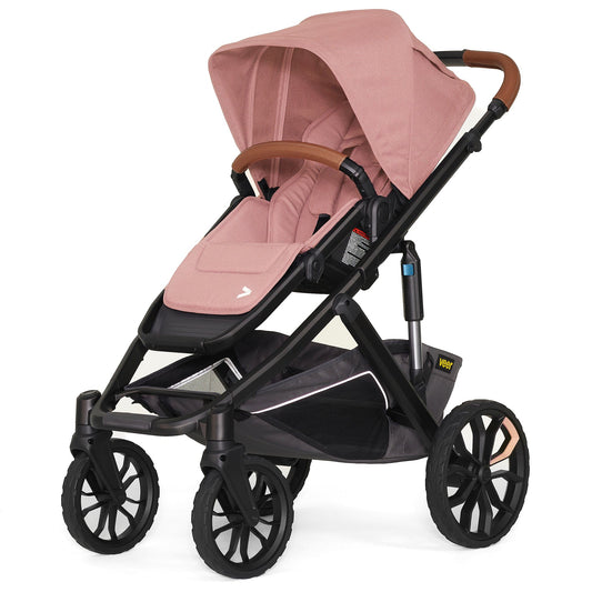 Veer Switch&Roll Luxe Single-to-Double Stroller Bundle with Leather Kit - Rose Quartz - BUN-SNR-LEA-RQTZ