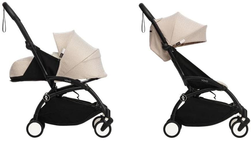 Stokke YOYO3 Ultra Compact Complete 0+/6+ Stroller Bundle - Black / Bonpoint - 676000-649201