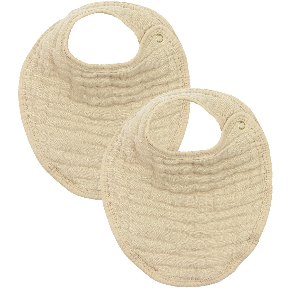 Lou Lou & Company Cloud Muslin Bib 2 pk - Tan