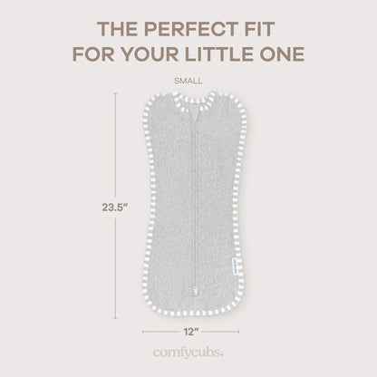 Comfy Cubs Easy Zipper Swaddle Blankets - Grey
