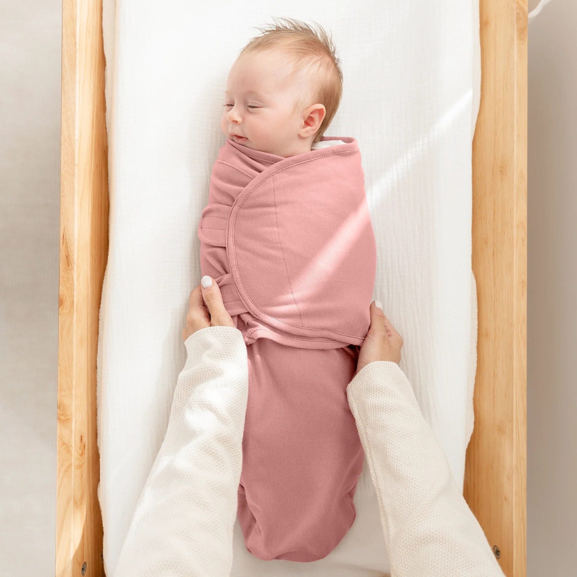 Comfy Cubs Easy Swaddle Blankets 3-Pack - Blush/Mauve/Mulberry