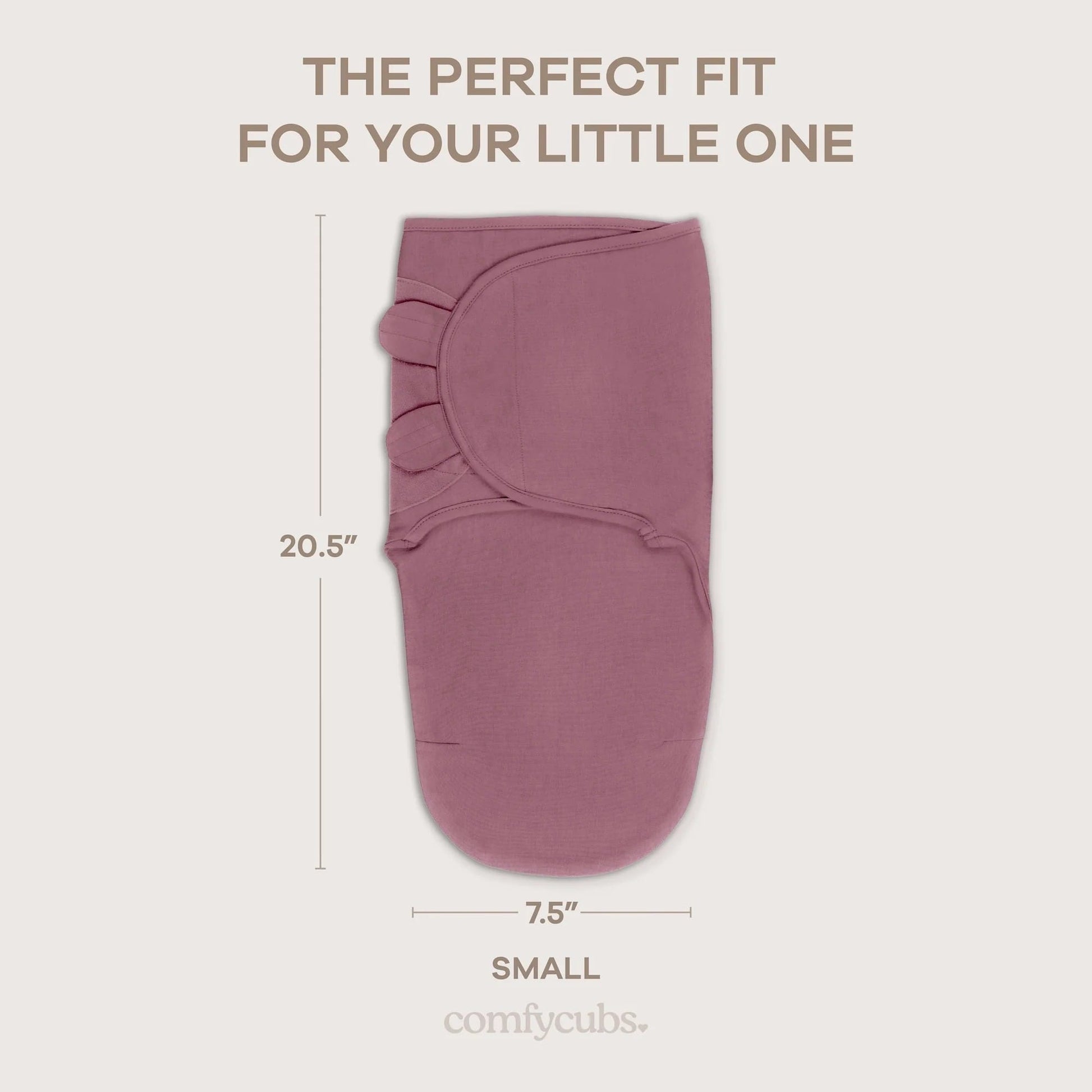 Comfy Cubs Easy Swaddle Blankets 3-Pack - Blush/Mauve/Mulberry