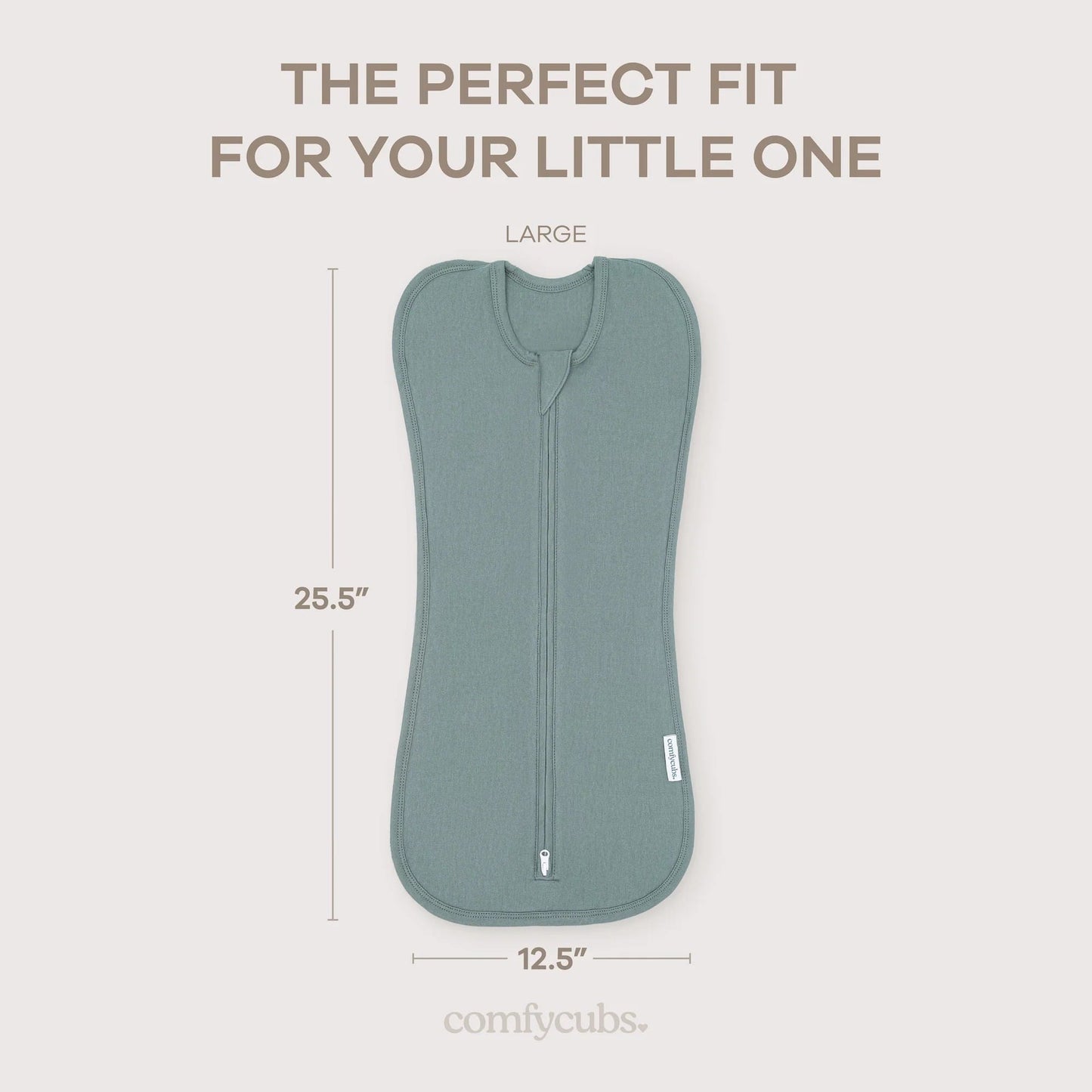 Comfy Cubs Easy Zipper Swaddle Blankets - Nomadic Blue/Azul