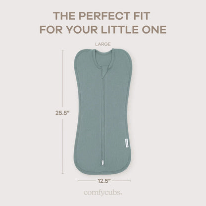 Comfy Cubs Easy Zipper Swaddle Blankets - Nomadic Blue/Azul