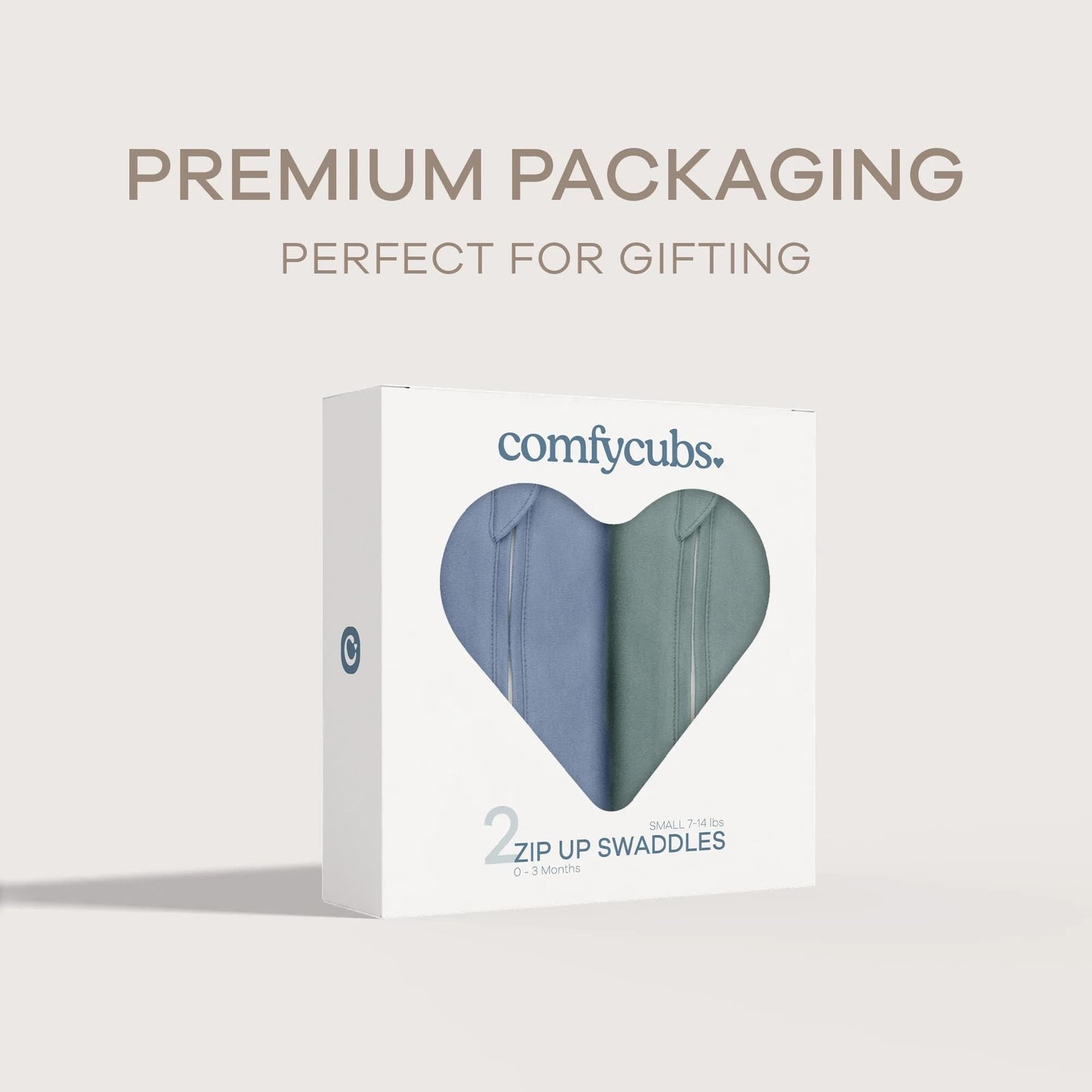 Comfy Cubs Easy Zipper Swaddle Blankets - Nomadic Blue/Azul