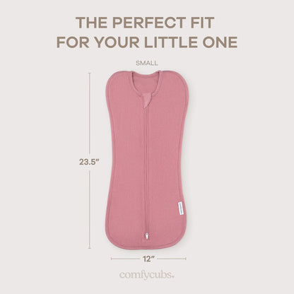 Comfy Cubs Easy Zipper Swaddle Blankets - Blush/Mauve