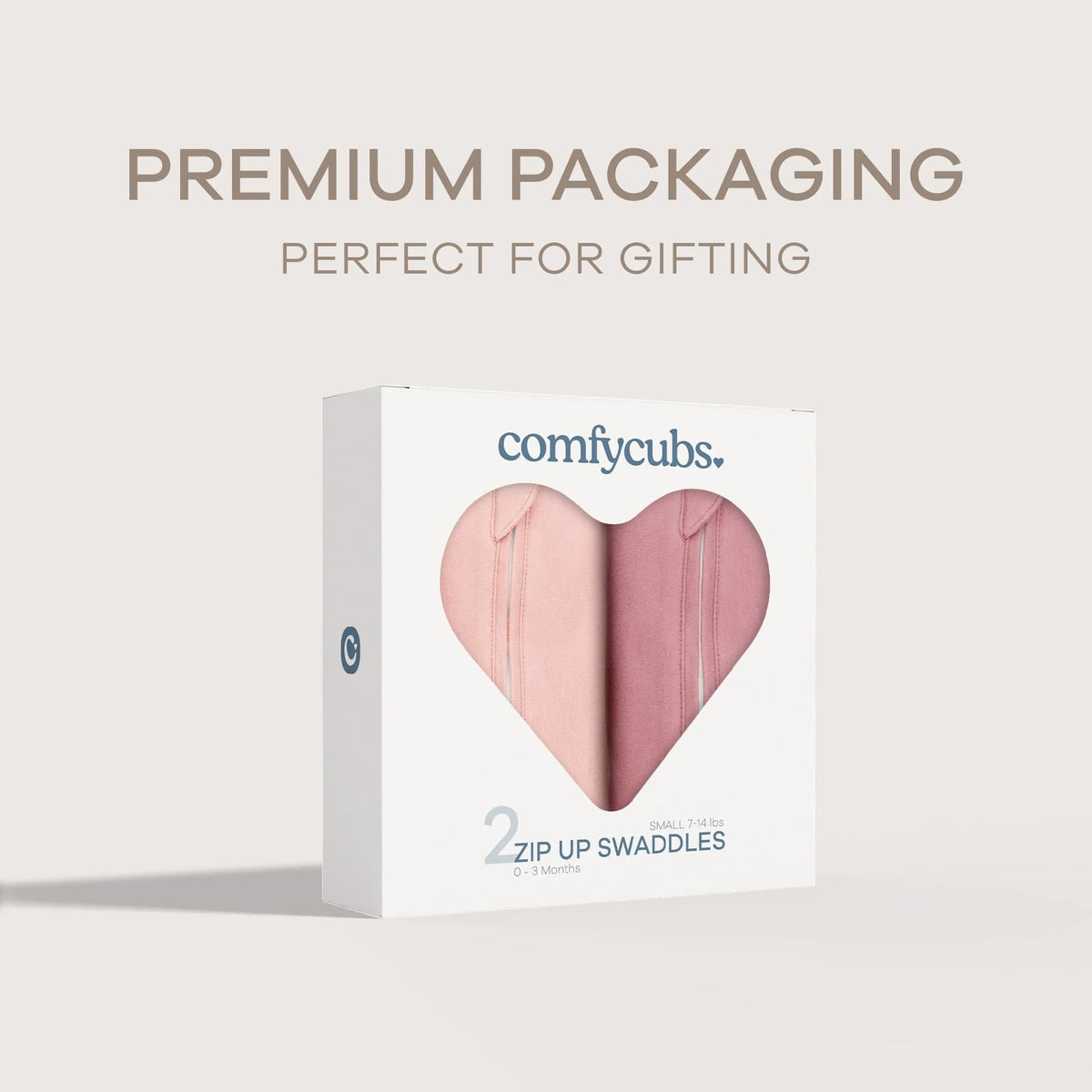 Comfy Cubs Easy Zipper Swaddle Blankets - Blush/Mauve