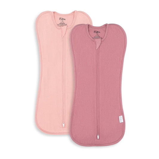 Comfy Cubs Easy Zipper Swaddle Blankets - Blush/Mauve