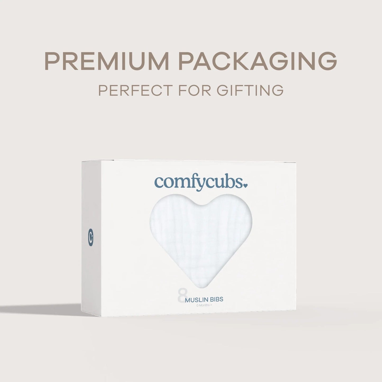 Comfy Cubs Muslin Bibs - White