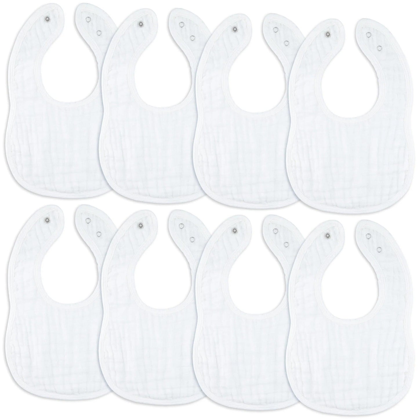 Comfy Cubs Muslin Bibs - White