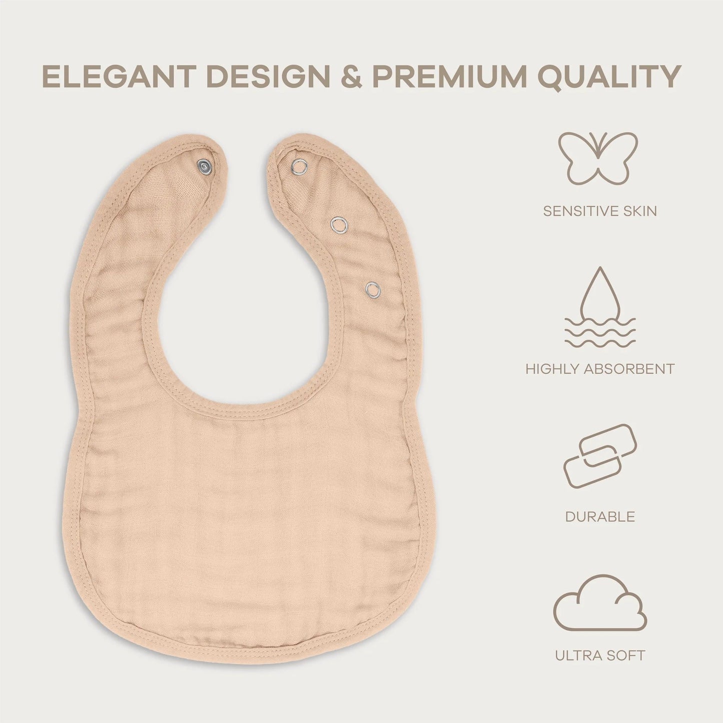 Comfy Cubs Muslin Bibs - Blush
