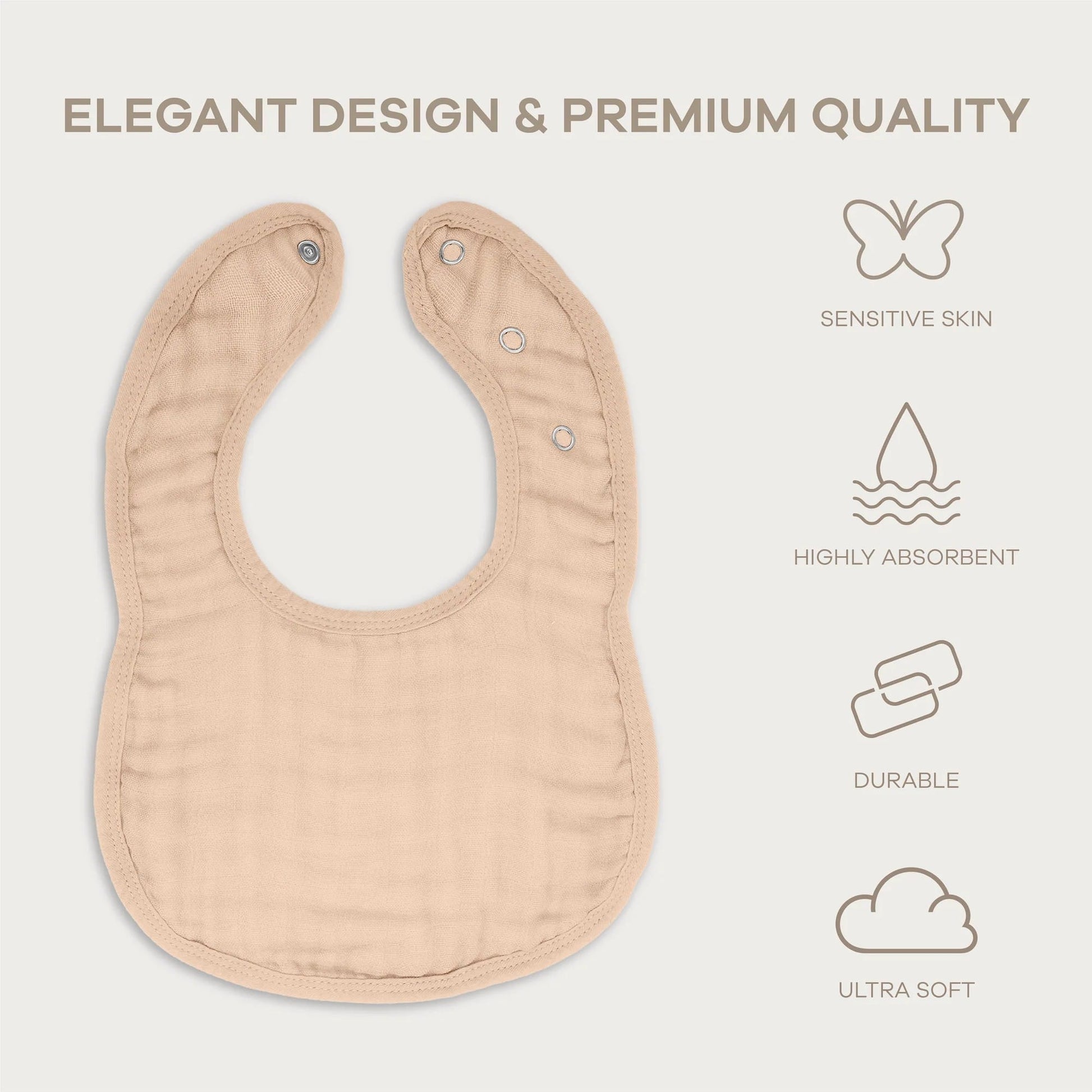 Comfy Cubs Muslin Bibs - Blush