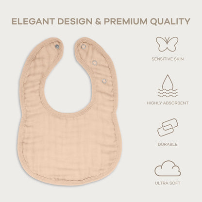 Comfy Cubs Muslin Bibs - Blush