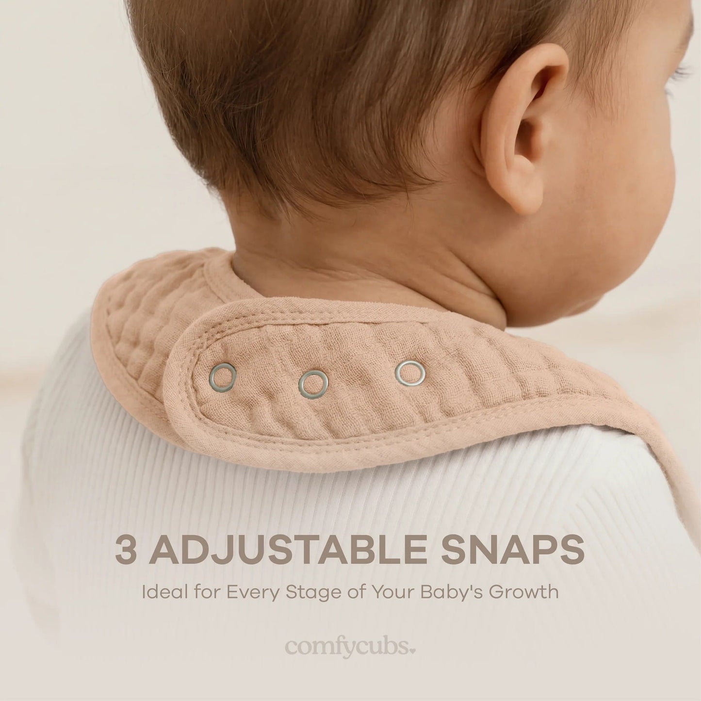 Comfy Cubs Muslin Bibs - Blush