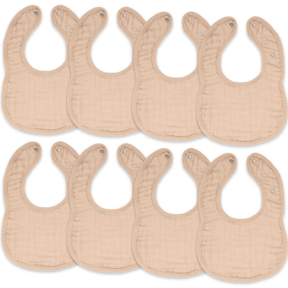 Comfy Cubs Muslin Bibs - Blush