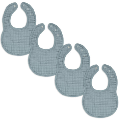 Comfy Cubs Muslin Bibs - Pacific Blue