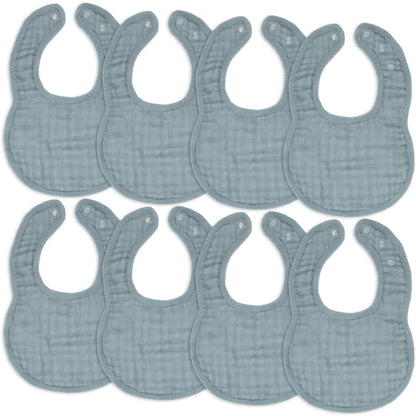 Comfy Cubs Muslin Bibs - Pacific Blue