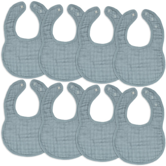 Comfy Cubs Muslin Bibs - Pacific Blue