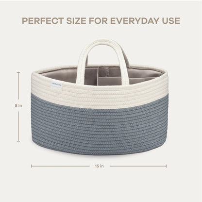 Comfy Cubs Rope Diaper Caddy - Pacific Blue