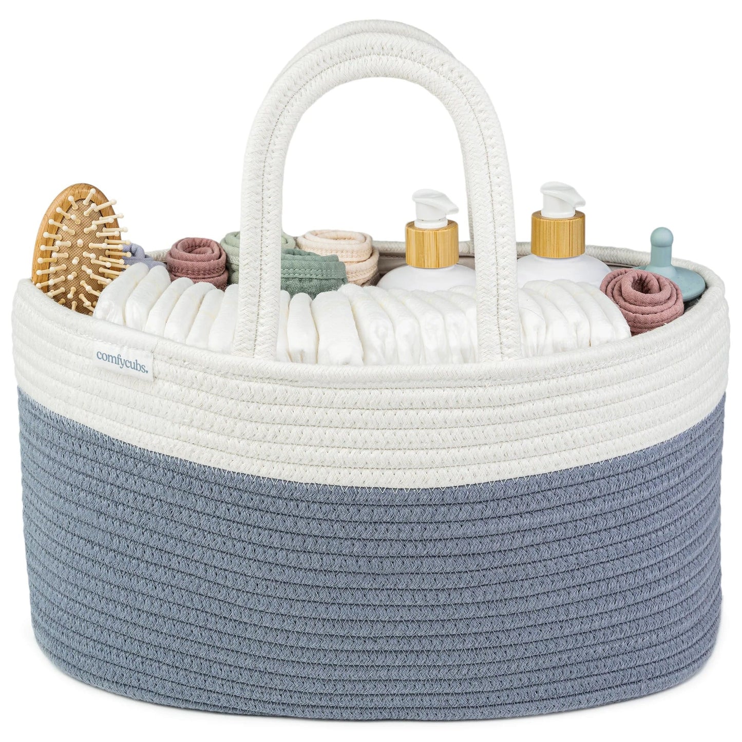 Comfy Cubs Rope Diaper Caddy - Pacific Blue