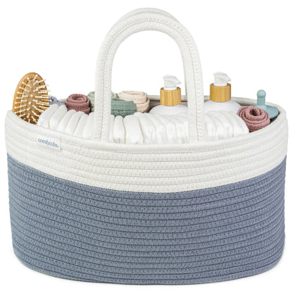 Comfy Cubs Rope Diaper Caddy - Pacific Blue