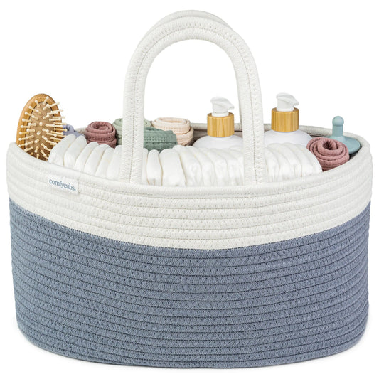 Comfy Cubs Rope Diaper Caddy - Pacific Blue