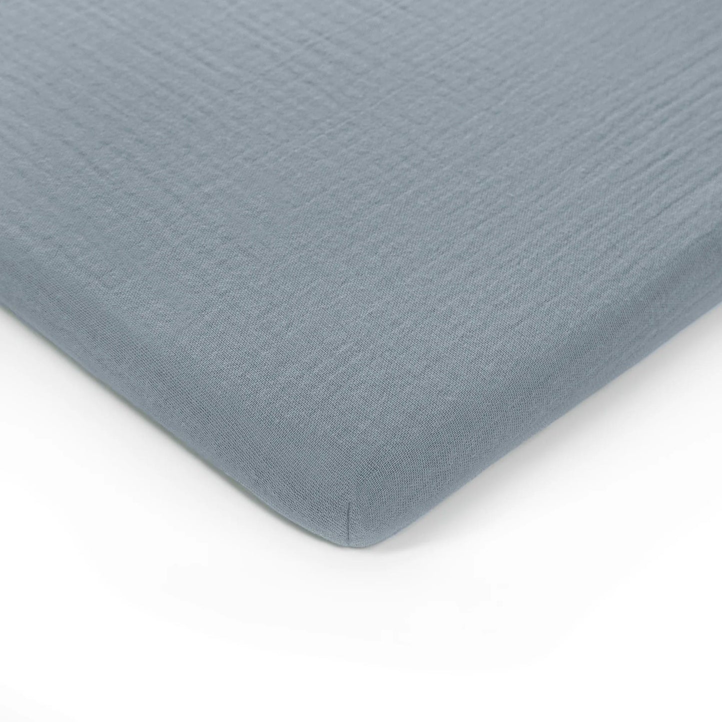 Comfy Cubs Muslin Cotton Bassinet Sheet - Pacific Blue