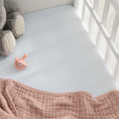 Comfy Cubs Muslin Cotton Bassinet Sheet - White