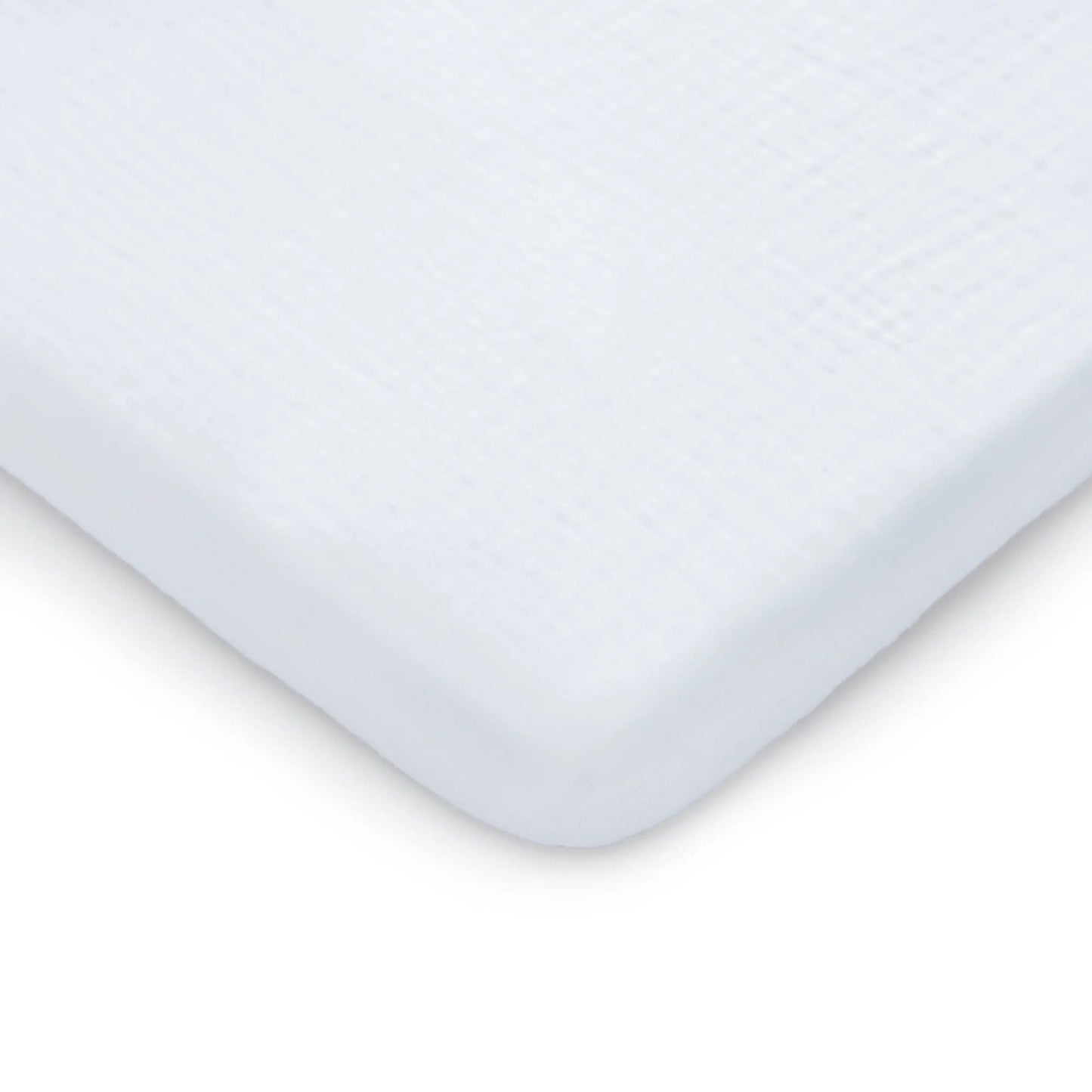Comfy Cubs Muslin Cotton Bassinet Sheet - White