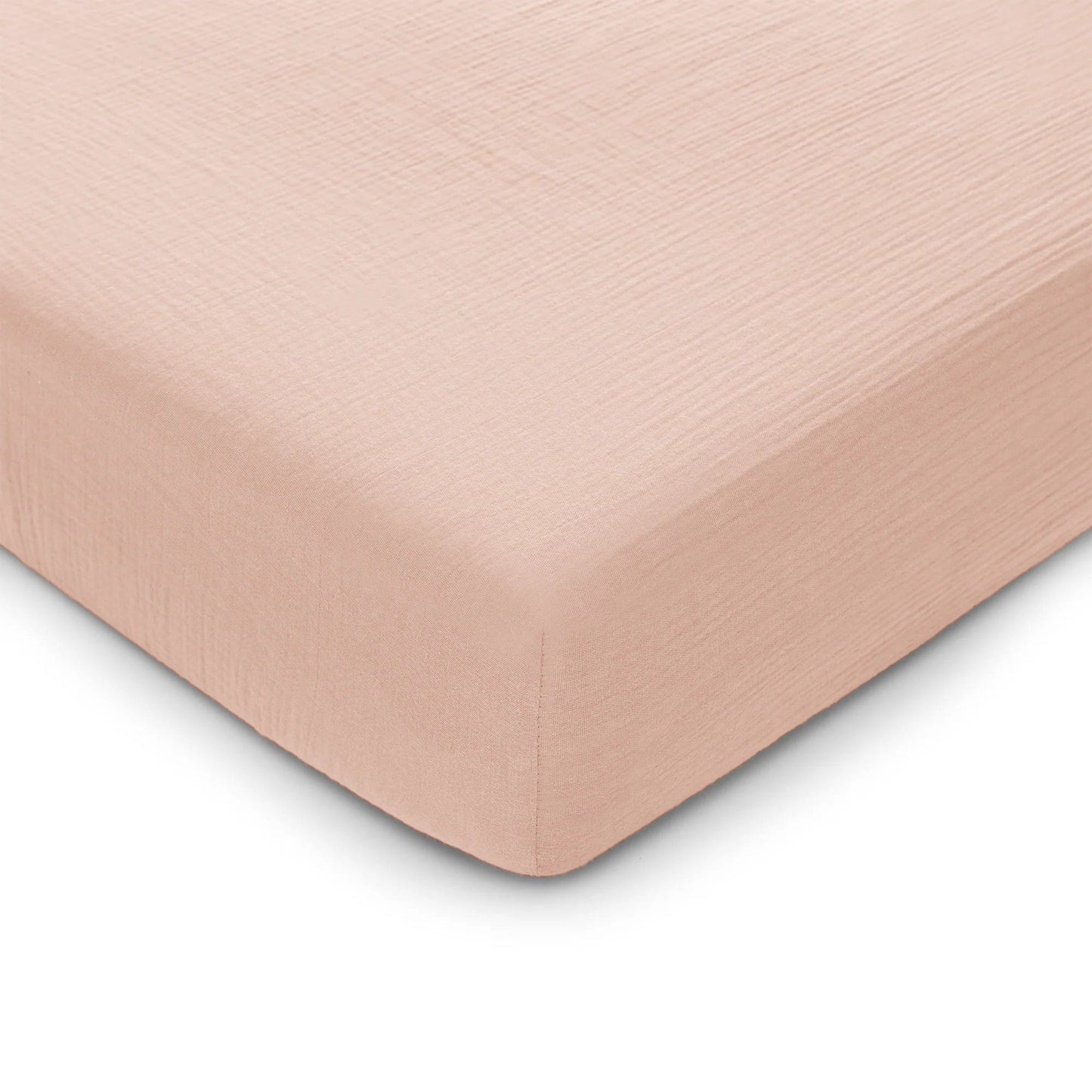 Comfy Cubs Muslin Fitted Crib Sheet - Blush