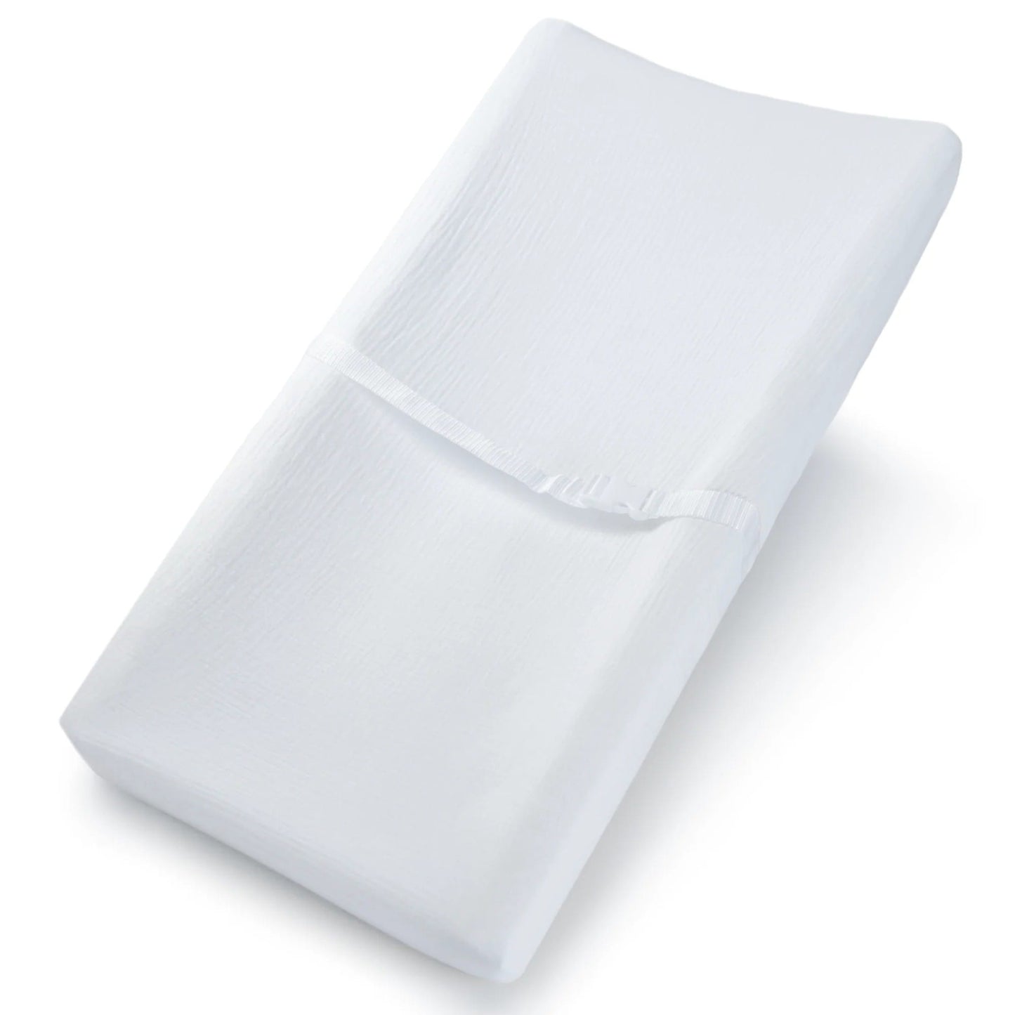 Comfy Cubs Muslin Fitted Changing Pad Cover - White