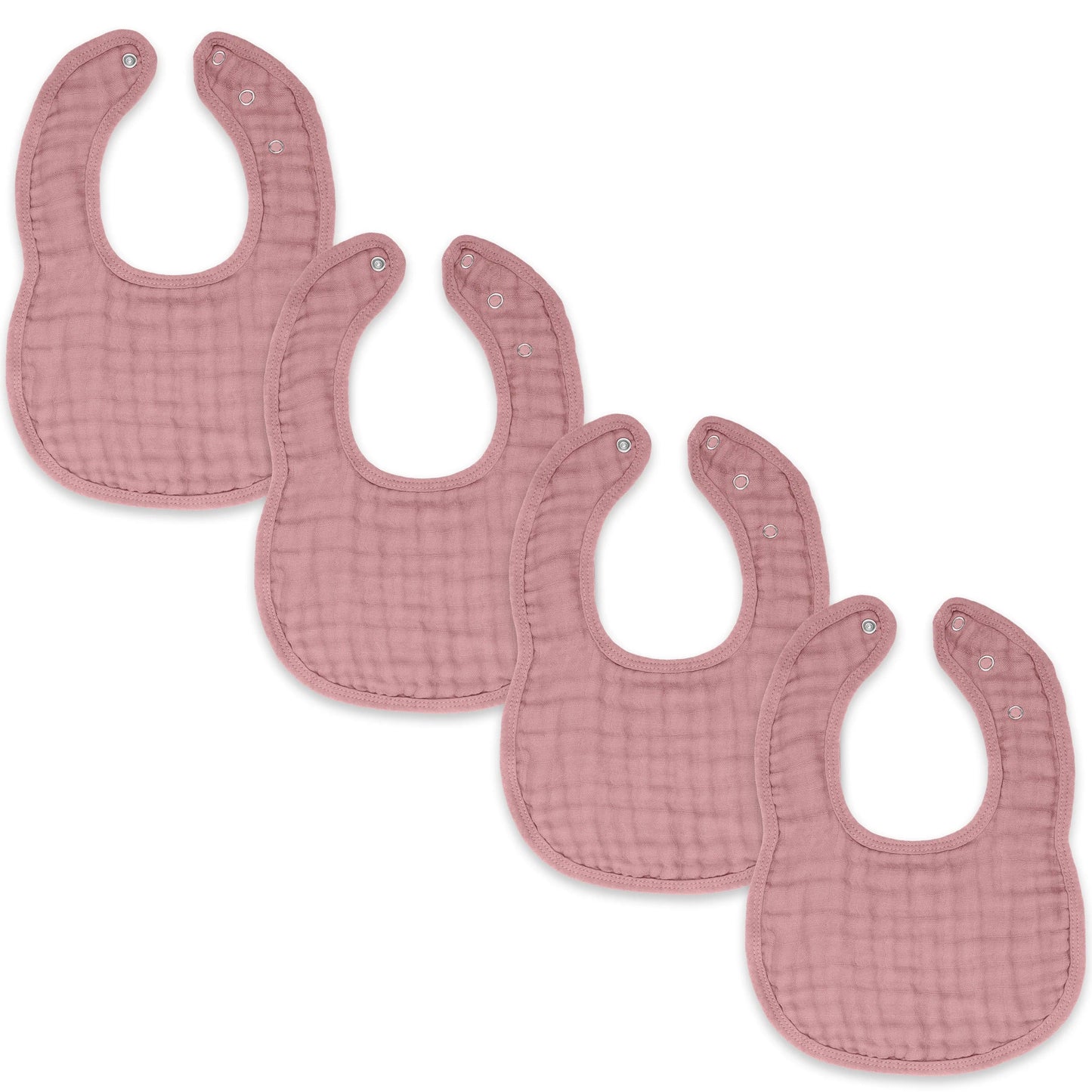 Comfy Cubs Muslin Bibs - Mauve