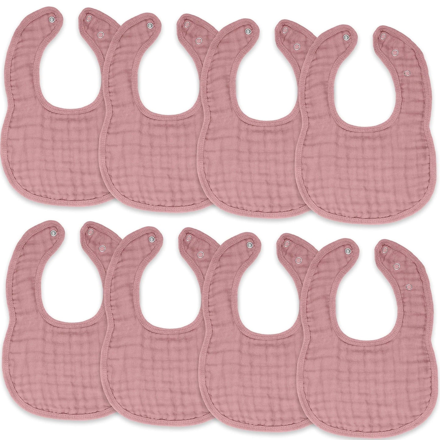 Comfy Cubs Muslin Bibs - Mauve