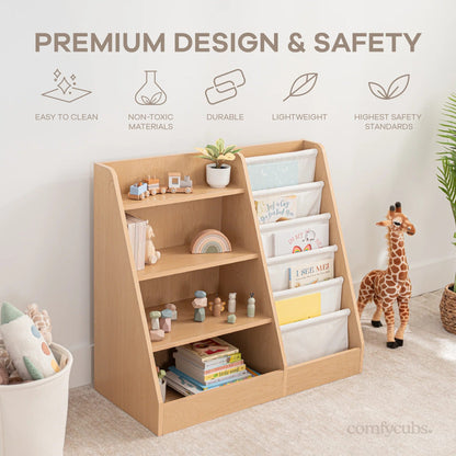 Comfy Cubs Kids Bookshelf - Wood