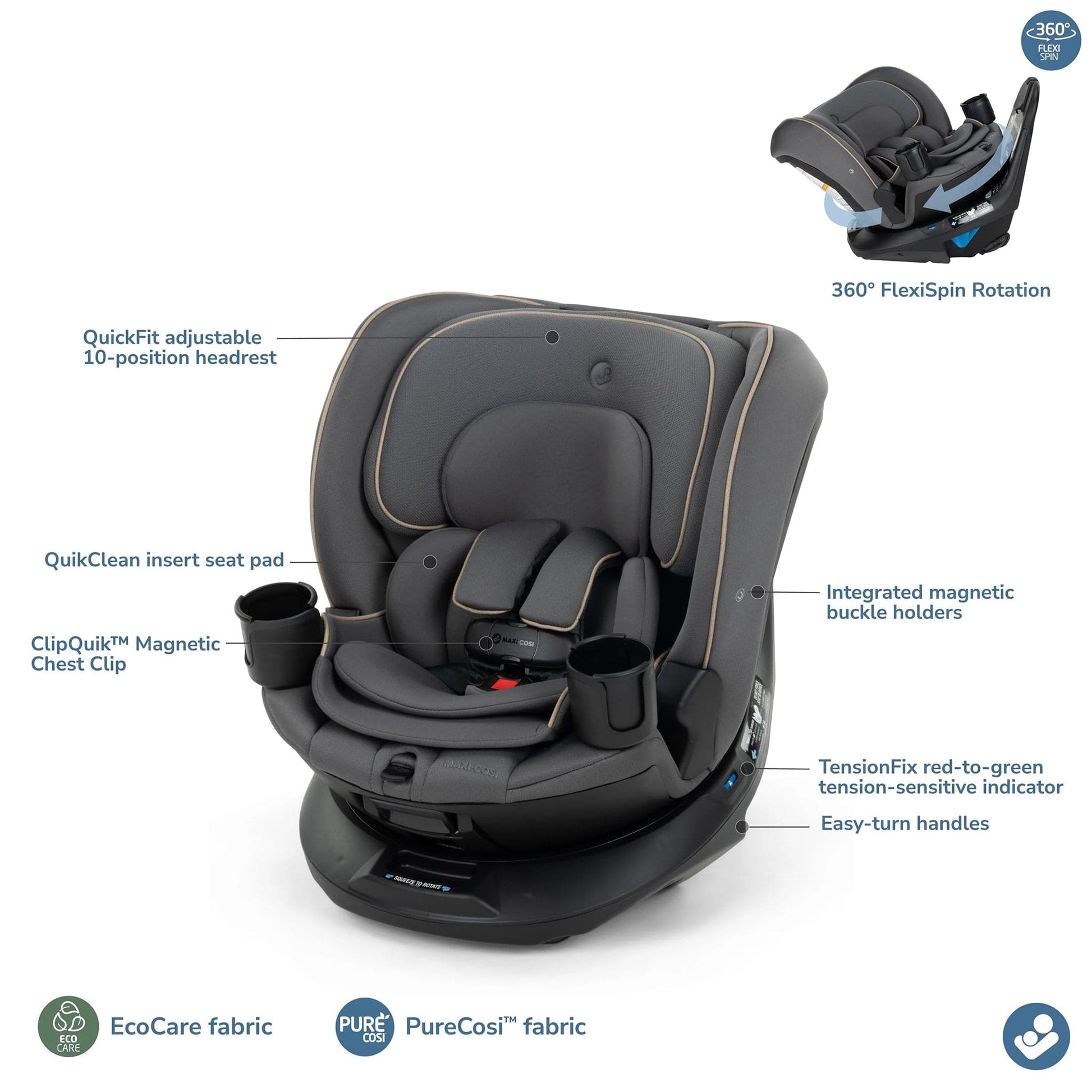 Maxi-Cosi Andi 360 Rotating All-in-One Convertible Car Seat - Caspian Caviar - CC425HHK