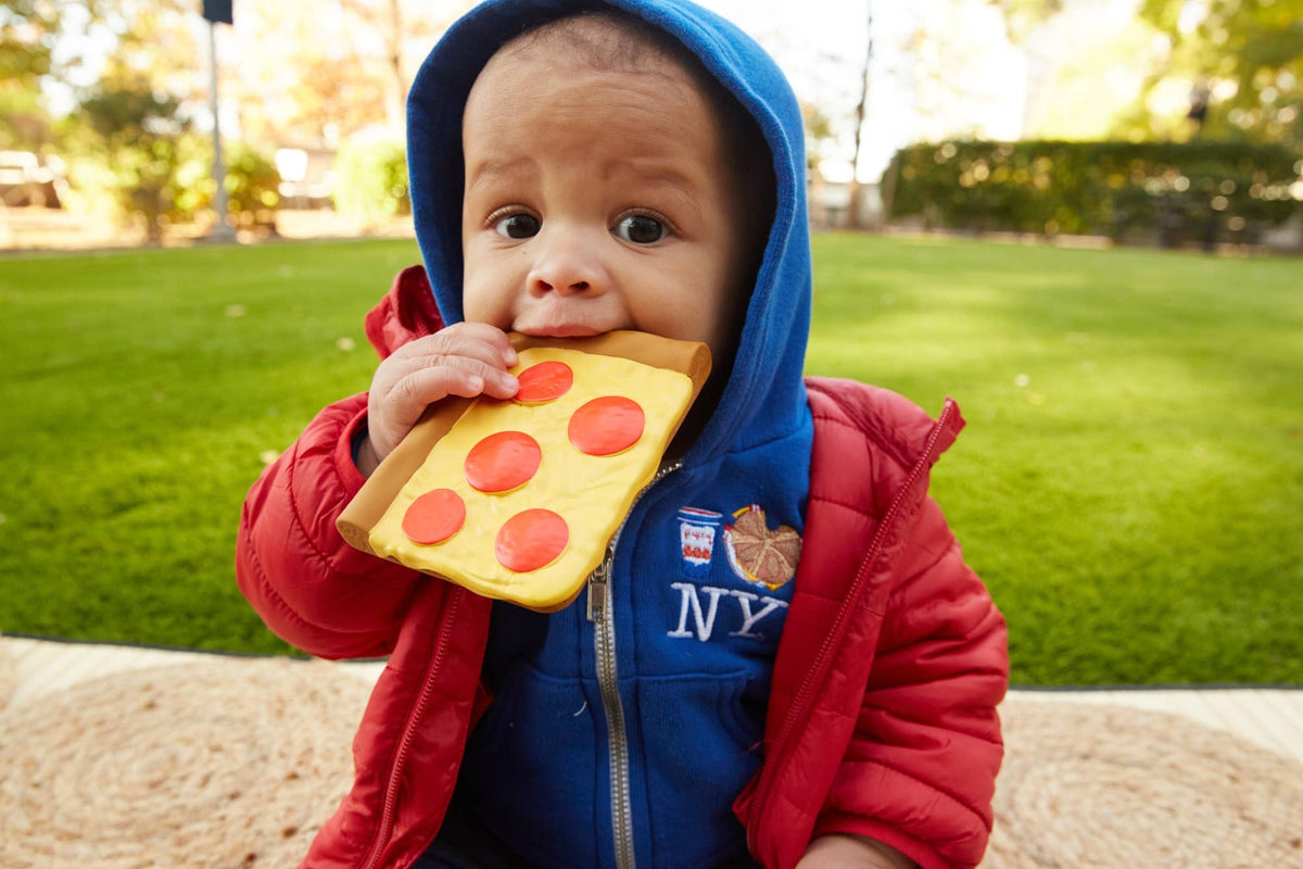 PiccoliNY Cameron's Corner Pepperoni Slice Teether