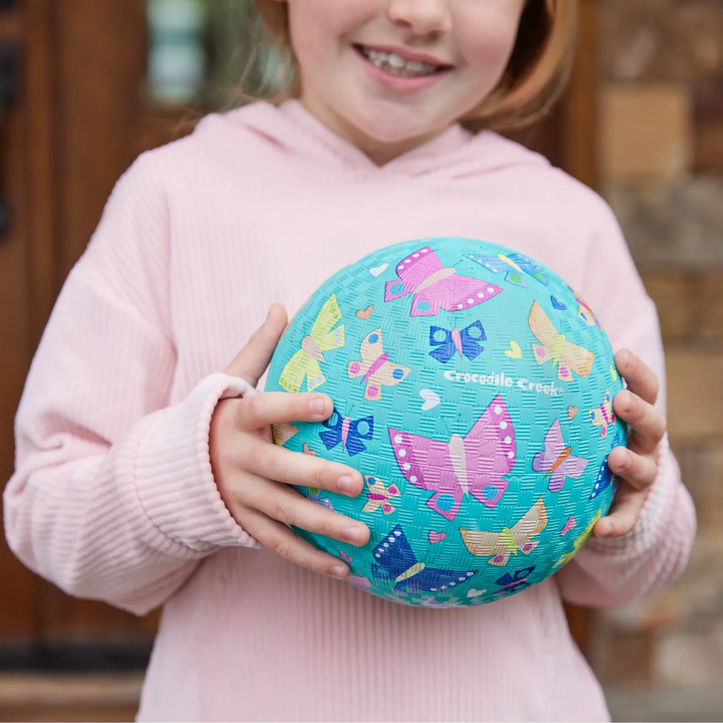 Crocodile Creek 5" Playground Ball - Butterfly Rainbow