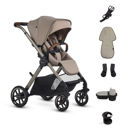 Silver Cross Reef 2 Multi-terrain Modular Stroller 2025 + Accessory Bundle - Frappe - SX2336-FPUC