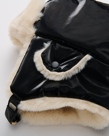 7AM Enfant Chapka Hat Ushuaia - Black Liquid Shine, 1-2T - Image 3