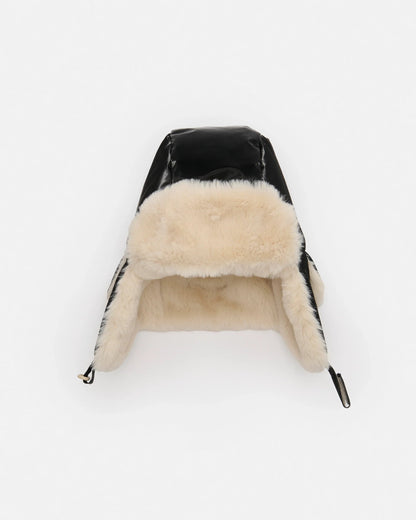 7AM Enfant Chapka Hat Ushuaia - Black Liquid Shine, 1-2T - Image 4